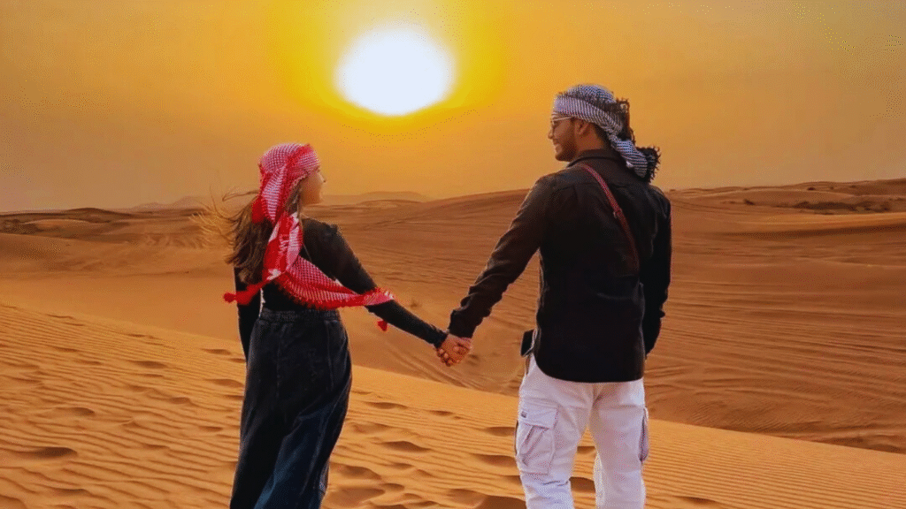 private morning desert safari in abu dhabi